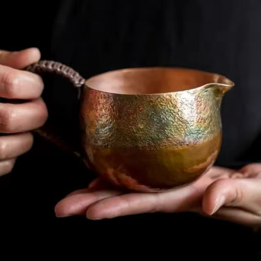 Japanese-Style Vintage Copper Coffee Cup.