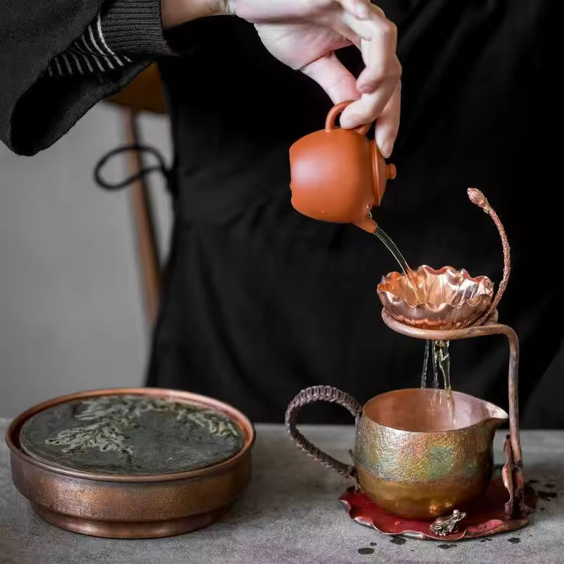 Japanese-Style Vintage Copper Coffee Cup.