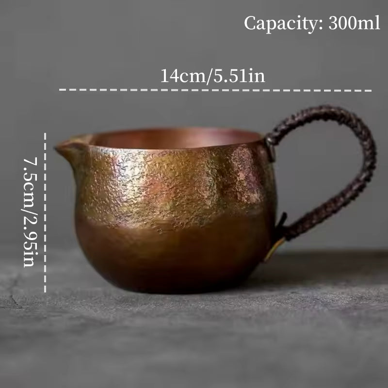 Japanese-Style Vintage Copper Coffee Cup.